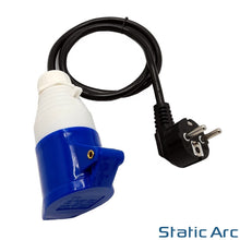 Load image into Gallery viewer, 16A SOCKET TO EU 2 PIN EUROPEAN MAINS PLUG EXTENSION ADAPTER CABLE LEAD TRAVEL