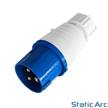Load image into Gallery viewer, 16A 3-PIN INDUSTRIAL PLUG SOCKET MALE FEMALE 2P+EARTH CAMPING CARAVAN IP44 240V (White)