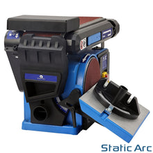 Load image into Gallery viewer, 650W ELECTRIC BELT + DISC SANDER 2in1 WOOD METAL LINISHER BENCH TOP LARGE TABLE