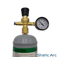Load image into Gallery viewer, MINI GAS BOTTLE REGULATOR FLOW GAUGE NITROGEN CO2 ARGON MIG TIG WELDING 4mm
