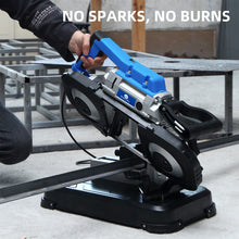 Load image into Gallery viewer, 1200W ELECTRIC HANDHELD BAND SAW 2in1 METAL WOOD CHOP STAND VICE BANDSAW CUT