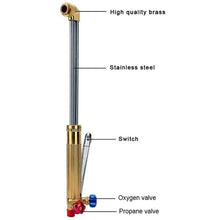 Load image into Gallery viewer, OXY PROPANE GAS CUTTING TORCH KIT OXYGEN FLAME CUTTER HOSE REGULATOR KIT