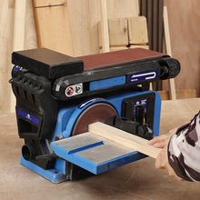 Load image into Gallery viewer, 650W ELECTRIC BELT + DISC SANDER 2in1 WOOD METAL LINISHER BENCH TOP LARGE TABLE