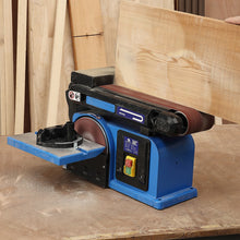 Load image into Gallery viewer, 650W ELECTRIC BELT + DISC SANDER 2in1 WOOD METAL LINISHER BENCH TOP LARGE TABLE