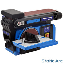 Load image into Gallery viewer, 650W ELECTRIC BELT + DISC SANDER 2in1 WOOD METAL LINISHER BENCH TOP LARGE TABLE