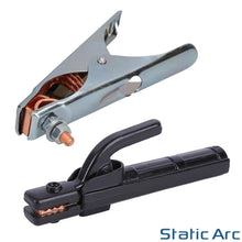 Load image into Gallery viewer, 200A ELECTRODE HOLDER + EARTH CLAMP SET WELDING GROUND ARC MMA ROD STICK GRIP