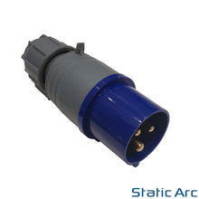 Load image into Gallery viewer, 16A 3-PIN INDUSTRIAL PLUG SOCKET MALE FEMALE 2P+EARTH CAMPING CARAVAN IP44 240V (Grey)