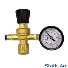 Load image into Gallery viewer, MINI GAS BOTTLE REGULATOR FLOW GAUGE NITROGEN CO2 ARGON MIG TIG WELDING 4mm