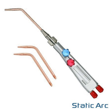 Load image into Gallery viewer, OXY ACETYLENE LIGHTWEIGHT GAS WELDING TORCH OXYGEN FUEL SHANK + TIPS KIT