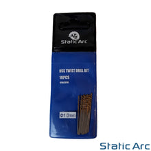 Load image into Gallery viewer, 10x HSS TITANIUM COATED DRILL BIT SET PACK METAL WOOD PLASTIC HOLE 1/2/3/4/5/6mm