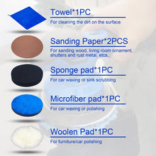 Load image into Gallery viewer, CORDLESS ROTARY CAR POLISHER BUFFER SANDER / 6 SPEED / 6" PADS / 12V BATTERY