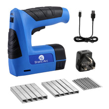 Load image into Gallery viewer, CORDLESS STAPLE NAIL GUN 2in1 BATTERY RECHARGABLE PIN STAPLER KIT
