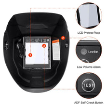 Load image into Gallery viewer, AUTO DARKENING WELDING MASK HELMET TRUE COLOUR LARGE VIEW FACE EYE HEAD VISOR
