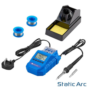 60W Electric Soldering Iron Station Kit Digital Temp 480°C PCB + Solder Wire