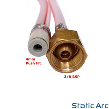 Load image into Gallery viewer, GAS HOSE ADAPTER REDUCER 3/8 BSP to 4mm PUSH FIT MINI REGULATOR WELDER CONNECTOR
