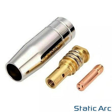 Load image into Gallery viewer, MB15 MIG WELDING CONSUMABLES KIT TIPS NOZZLE SHROUD 14AK TORCH (SHORT) 13pc
