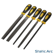 Load image into Gallery viewer, 5pc ENGINEERS HAND FILE SET 8&quot; LARGE METAL SANDING TOOL FLAT ROUND TRIANGLE RASP
