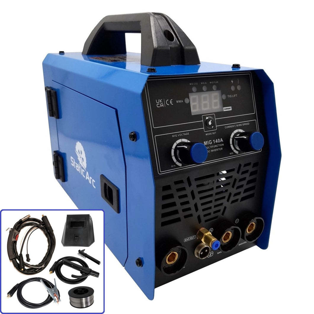 MIG 140A Inverter DC Welder 3in1 MMA ARC TIG Lift Gas Gasless Welding