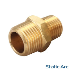 Load image into Gallery viewer, 3/8" to 1/4" BSP ADAPTER REDUCER BRASS THREAD FITTING GAS AIR HOSE MALE FEMALE
