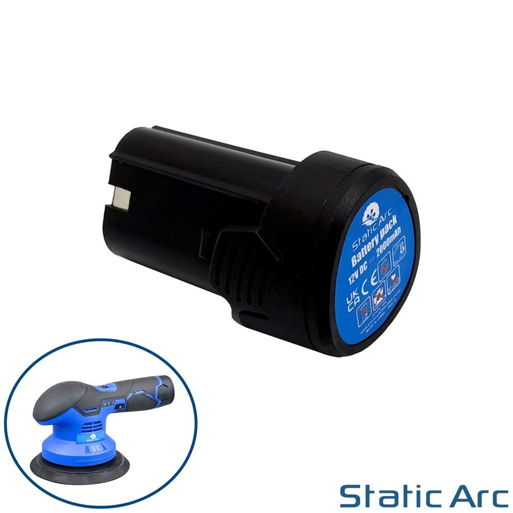 RECHARGEABLE Li-ion 12V 2.0Ah BATTERY PACK CORDLESS POLISHER BUFFER STATIC ARC