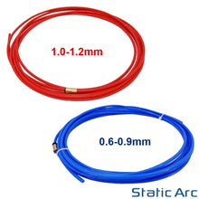 Load image into Gallery viewer, MIG TEFLON LINER WELDING TORCH ALUMINIUM WIRE INSERT GUIDE 0.6-1.2 BLUE RED 4m
