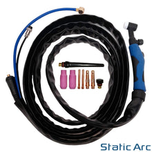 Load image into Gallery viewer, WP17FV TIG WELDING TORCH FLEXIBLE HEAD TIG LIFT SCRATCH HF TRIGGER WP17 10-25 4m
