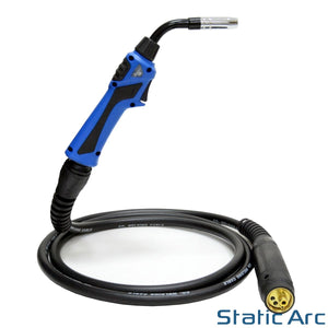 15AK MB15 MIG WELDING SWIVEL 360 TORCH EURO FIT GAS GASLESS 4M CABLE w/ TIPS