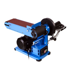 Load image into Gallery viewer, 375W ELECTRIC BENCH SANDER MACHINE ADJUSTABLE BELT DISC GRINDER POLISHER TOOL
