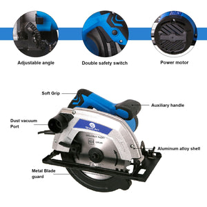 1400W ELECTRIC CIRCULAR SAW WOOD CUTTING POWER TOOL 185mm DISC CHOP MITRE CUT