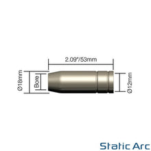 Load image into Gallery viewer, MB15 MIG WELDING CONSUMABLES KIT TORCH CONTACT TIPS NOZZLE SHROUD 14AK/15AK 13pc
