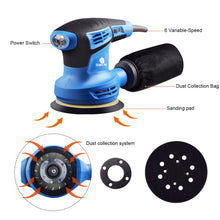 Load image into Gallery viewer, 280W ELECTRIC RANDOM ORBITAL SANDER ROTARY PALM HAND POWER TOOL CIRCULAR DISC
