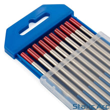 Load image into Gallery viewer, 10pc TIG WELDING TUNGSTEN ELECTRODES TIPS BLUE/GOLD/GREEN/GREY/RED/WHITE 1.6mm/2.4mm
