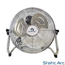 Load image into Gallery viewer, METAL FLOOR FAN 12&quot; HIGH VELOCITY AIR MULTI SPEED FREE STANDING TILT INDUSTRIAL
